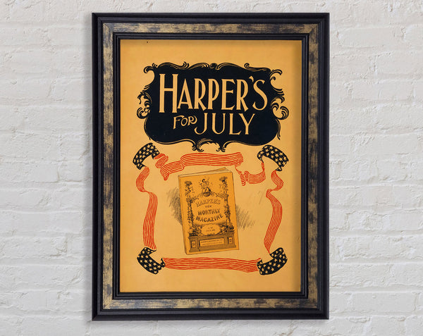 Harpers July Framed Print