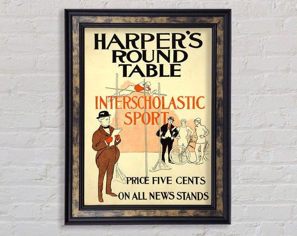 Harpers Round Table Framed Print