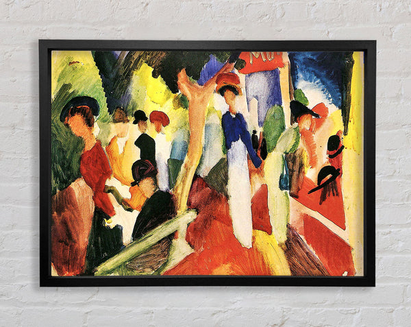 August Macke Hat Shop At The Promenade Framed Print