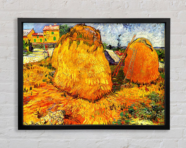 Van Gogh Haystacks In Provence Framed Print