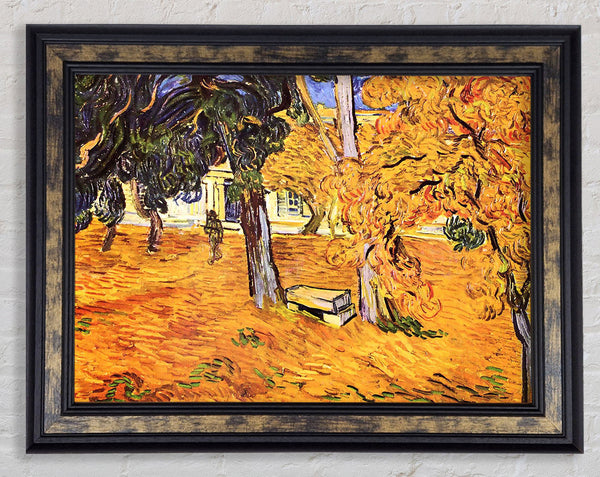 Van Gogh The Park Of St-Paul Hospital In Saint-Remy Framed Print