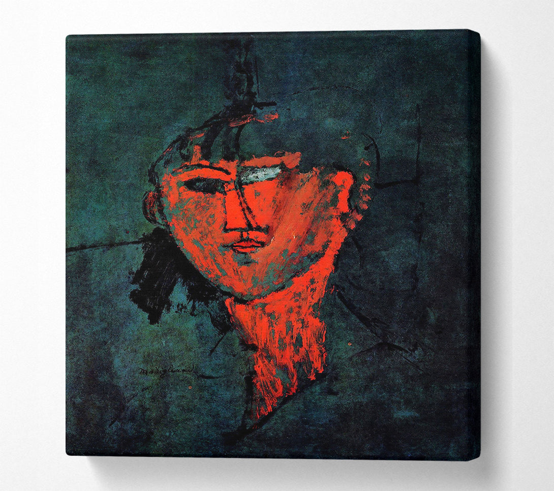  A Canvas Print of Head By Modigliani Canvas Print