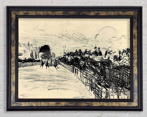Manet Horse Racing Framed Print