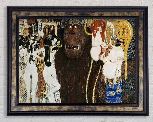 klimt Beethoven Frieze Framed Print