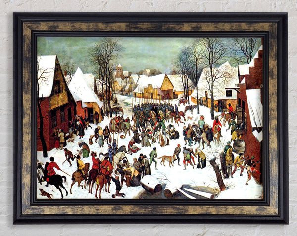 Pieter Bruegel Infanticide In Bethlehem Framed Print