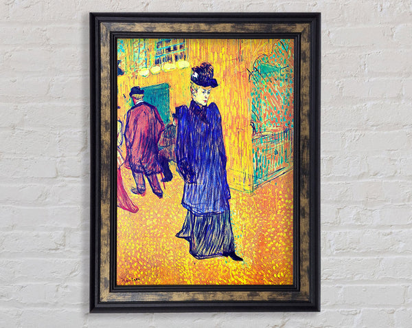 Toulouse Lautrec Jane Avril Leaves The Moulin Rouge Framed Print