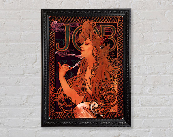 Alphonse Mucha Job Framed Print