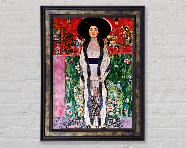 Klimt Adele Bloch-Bauer Red Framed Print