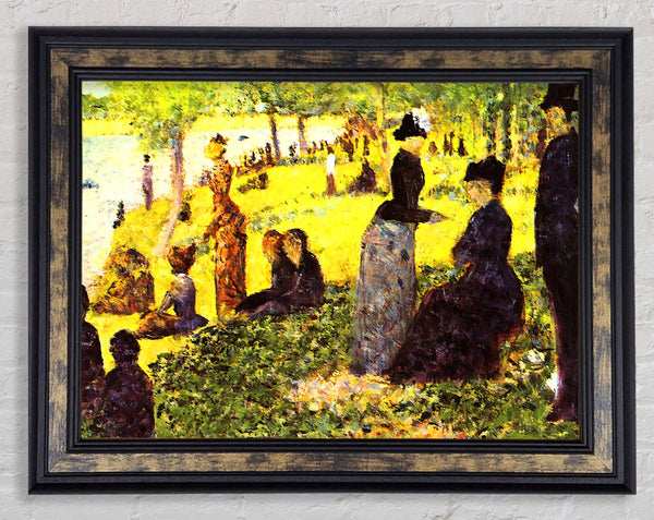 Seurat La Grande Jatte By Excursionists Framed Print