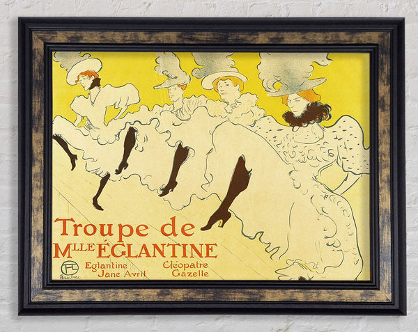 Toulouse Lautrec La Troup De Mlle Elegant Poster 1895 Framed Print