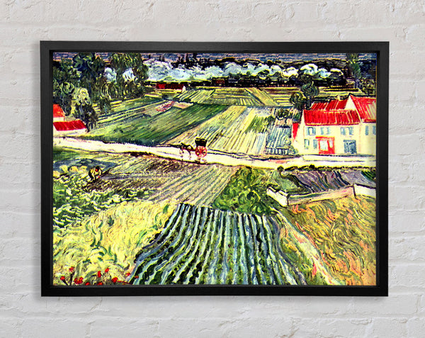 Van Gogh Landscape At Auvers In The Rain 2 Framed Print
