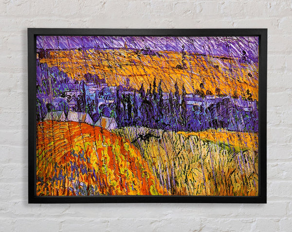 Van Gogh Landscape At Auvers In The Rain Framed Print