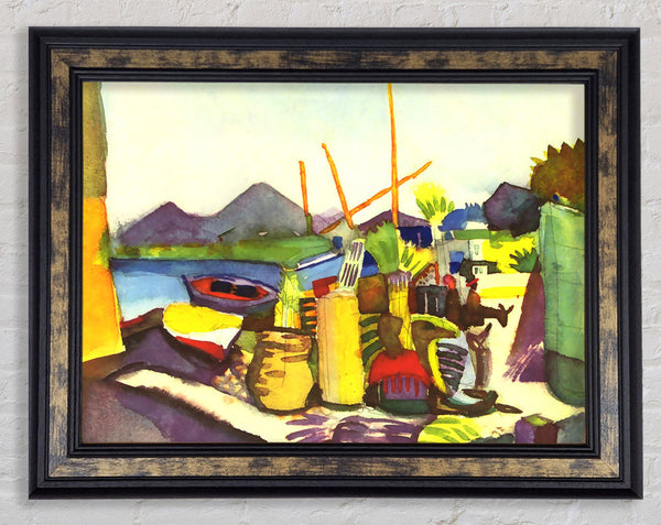 August Macke Landscape At Hammamet Framed Print
