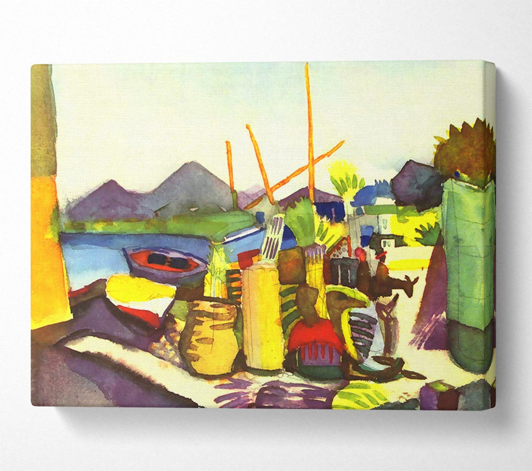  A Canvas Print of August Macke Landscape At Hammamet Canvas Art