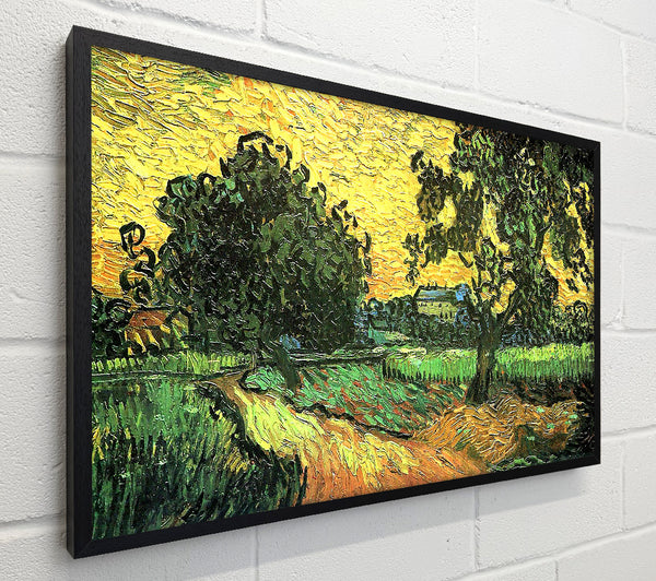 Van Gogh Landscape With Castle Auvers At Sunset