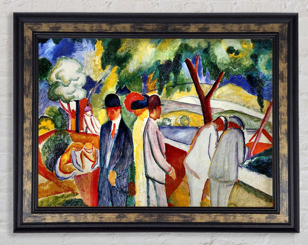 August Macke Large Bright Walk Framed Print