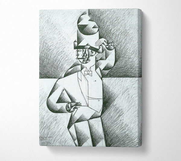  A Canvas Print of Juan Gris Man In Cafe Canvas Art