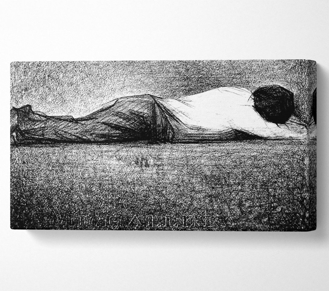  A Canvas Print of Seurat Man Sleeping Canvas Wall Art
