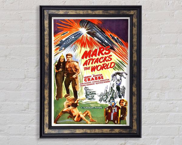 Mars Attacks World Poster 1 Framed Print