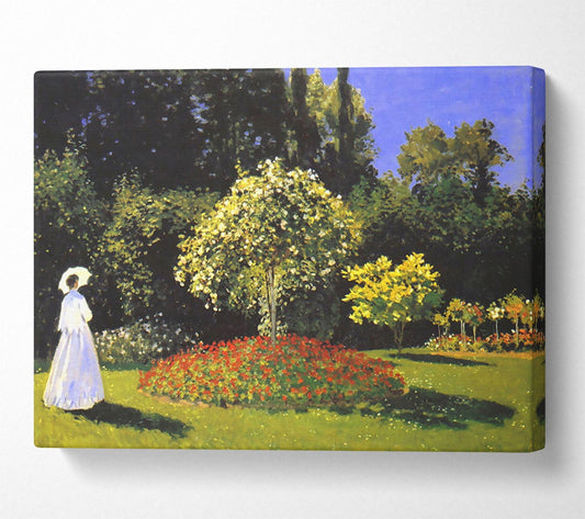 Monet Jeanne Marguerite Lecadre In The Garden Canvas Wall Art
