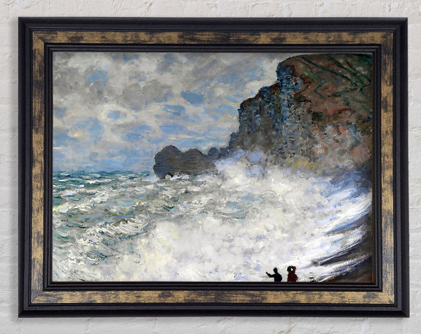 Monet Raues Wetter bei Etretat