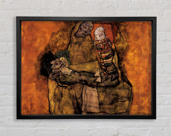Schiele Mother With Two Children Framed Print