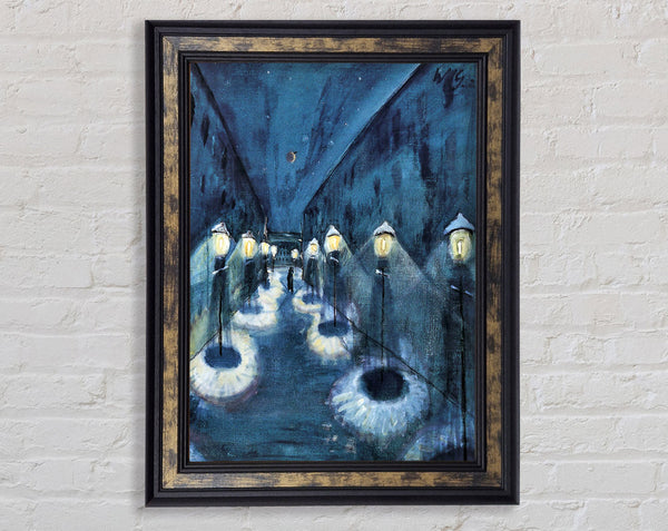 Walter Gramatte Night Road Framed Print