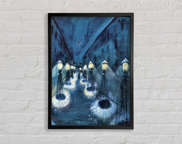 Walter Gramatte Night Road Framed Print