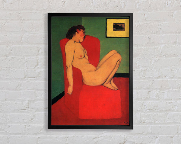 Felix Vallotton Nude In A Red Armchair Framed Print