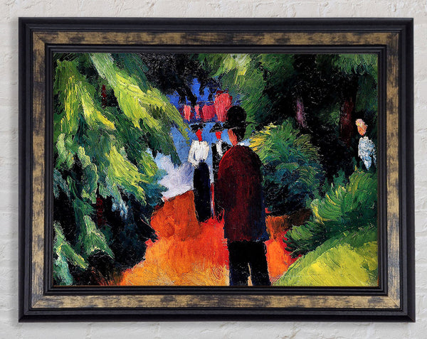 August Macke Park On The Waterfront Framed Print
