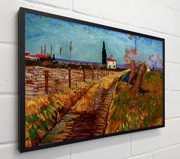 Van Gogh Path Through A Field With Willows
