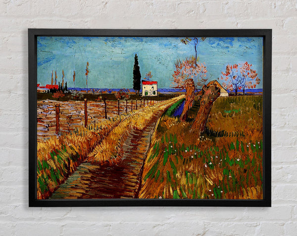 Van Gogh Path Through A Field With Willows