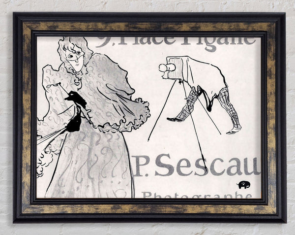 Toulouse Lautrec Photorapher Sescau Framed Print