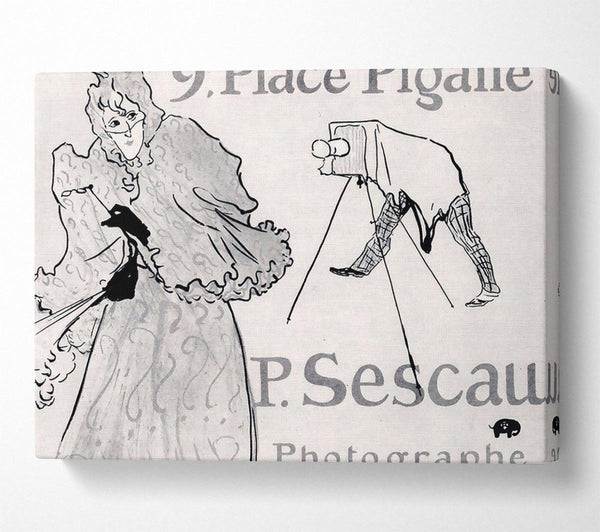  A Canvas Print of Toulouse Lautrec Photorapher Sescau Canvas Print