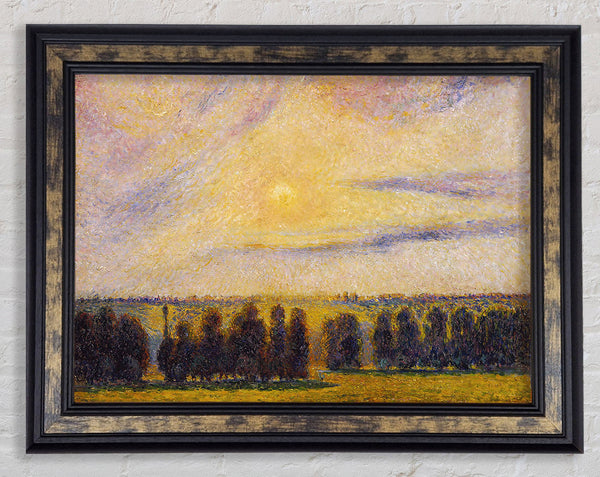 Pissarro Sunset At Eragny Framed Print