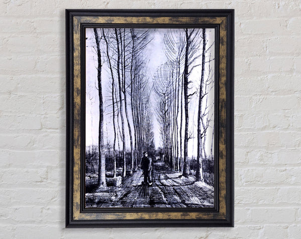 Van Gogh Poplar Avenue Framed Print