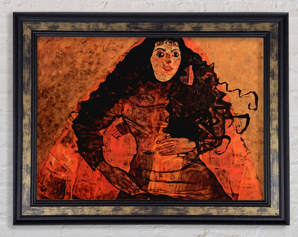 Schiele Portrait Of Trude Engel Framed Print