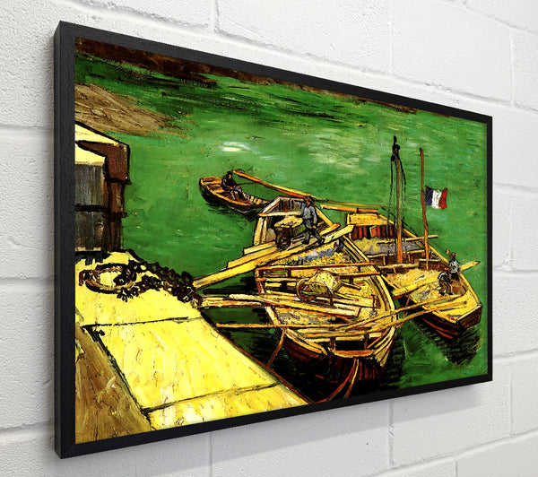 Van Gogh Quay With Men Unloading Sand Barges