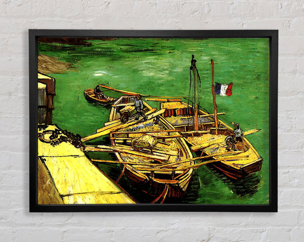 Van Gogh Quay With Men Unloading Sand Barges
