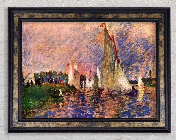 Renoir Regatta In Argenteui Framed Print