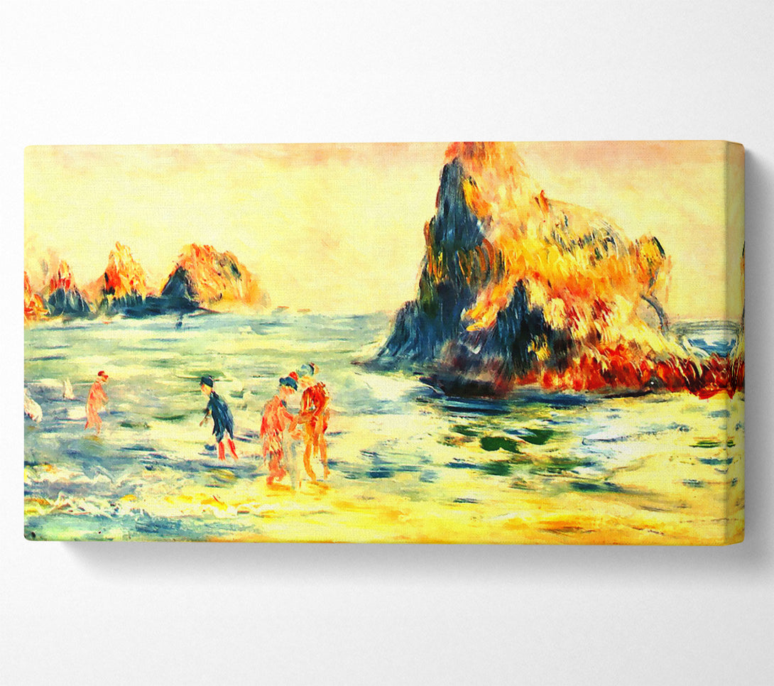  A Canvas Print of Renoir Rock Cliffs In Guernsey Canvas Wall Art