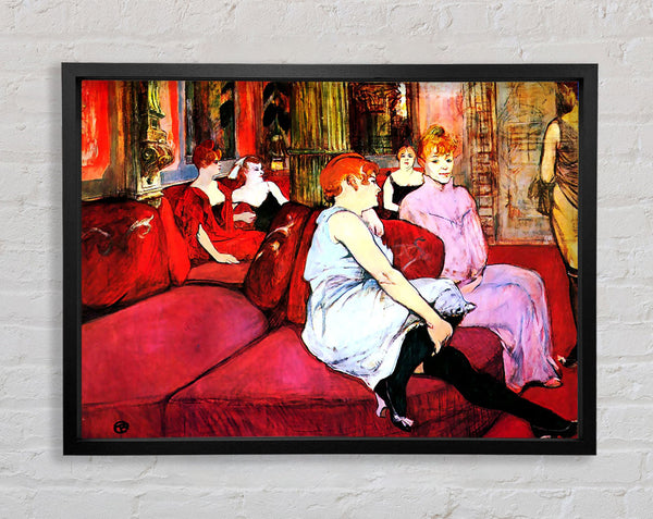 Toulouse Lautrec Salon In The Rue De Moulins Framed Print