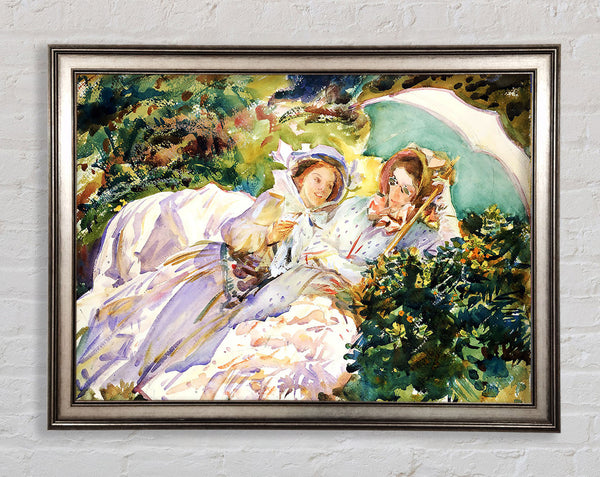 John Singer Sargent Simplon Pass The Tease Framed Print