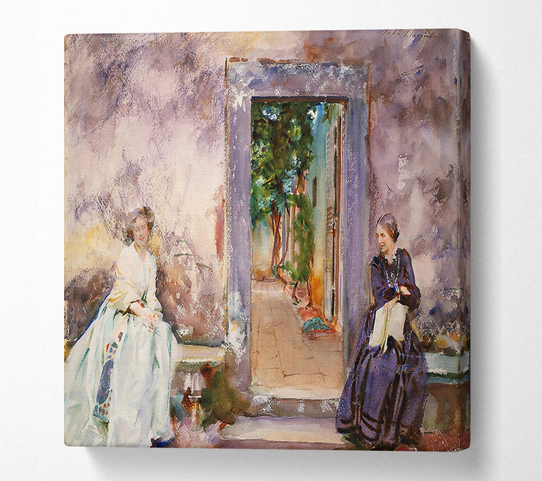  A Canvas Print of John Singer Sargent The Garden Wall Canvas Wall Art