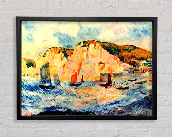 Renoir Sea And Cliffs Framed Print