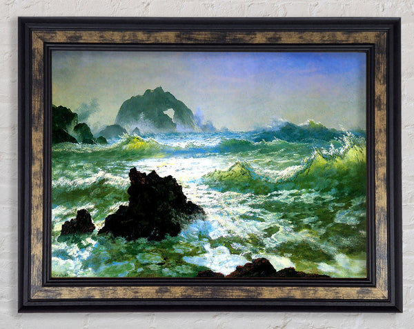 Bierstadt Seal Rock 2 Framed Print