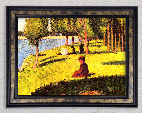 Seurat Seated Figure Framed Print