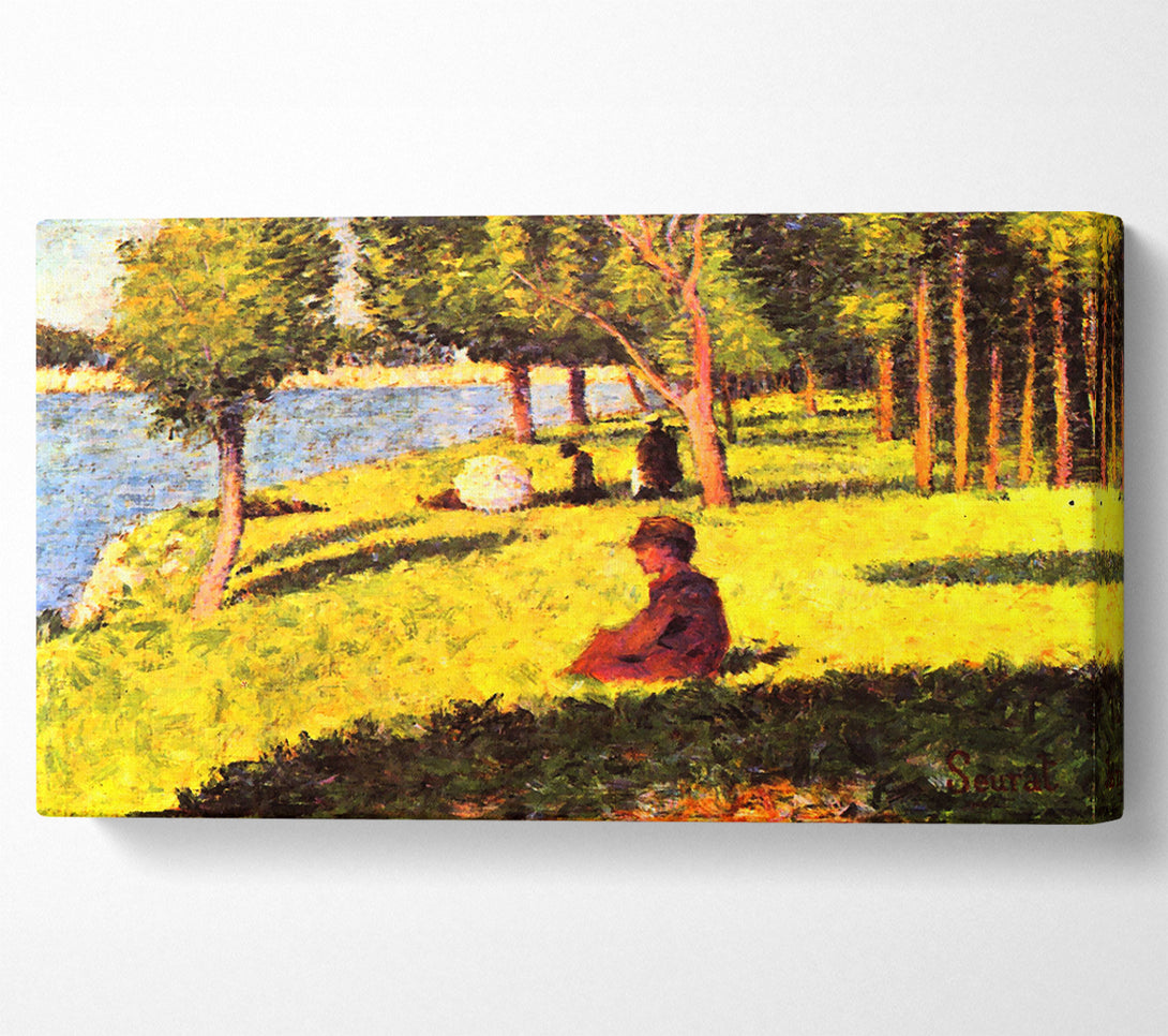  A Canvas Print of Seurat Seated Figure Canvas Wall Art