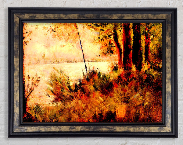 Seurat Seated Slope Framed Print