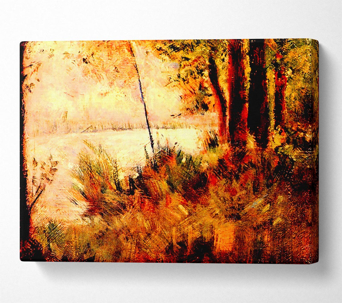  A Canvas Print of Seurat Seated Slope Canvas Print